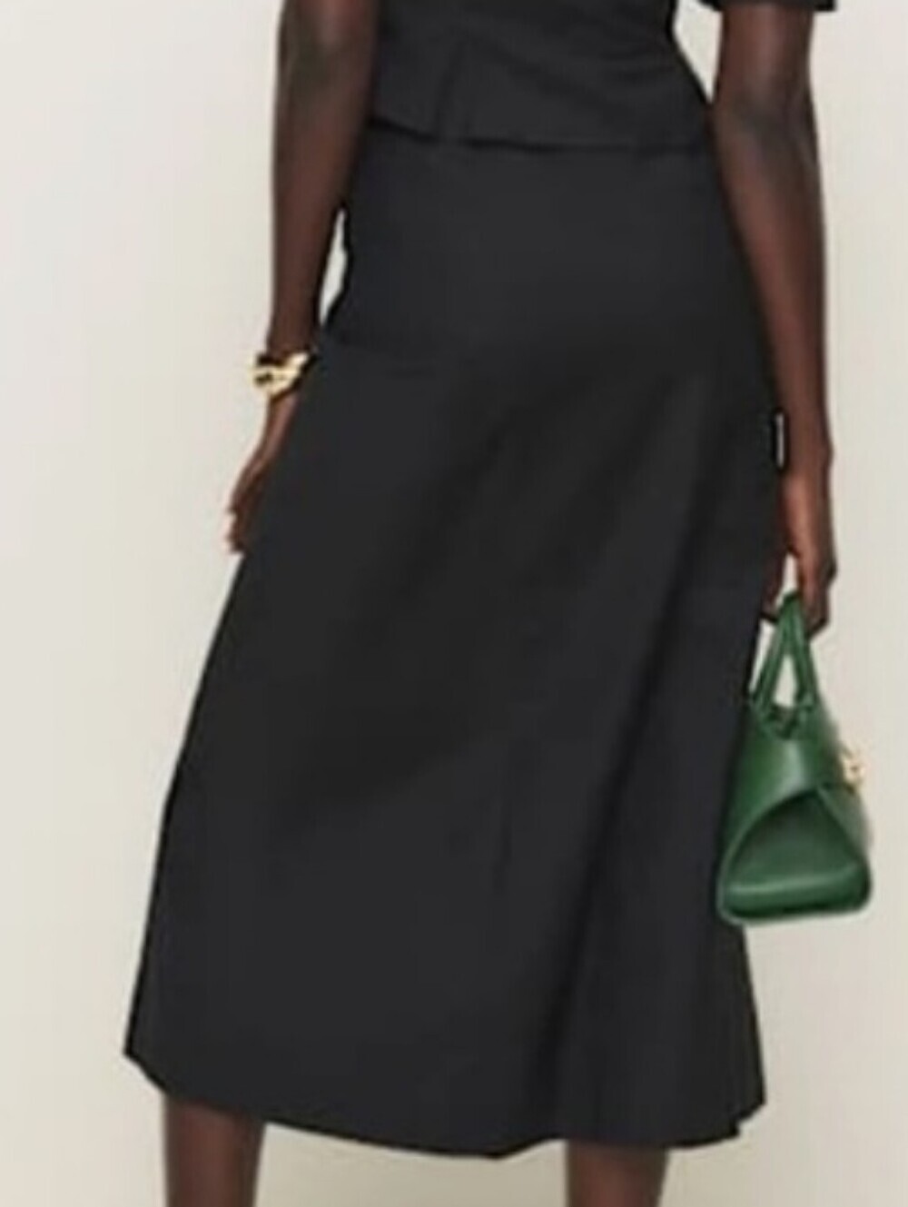 Reformation Marcie SKIRT ONLY Black Button-Front Maxi Skirt - Picture 3 of 10